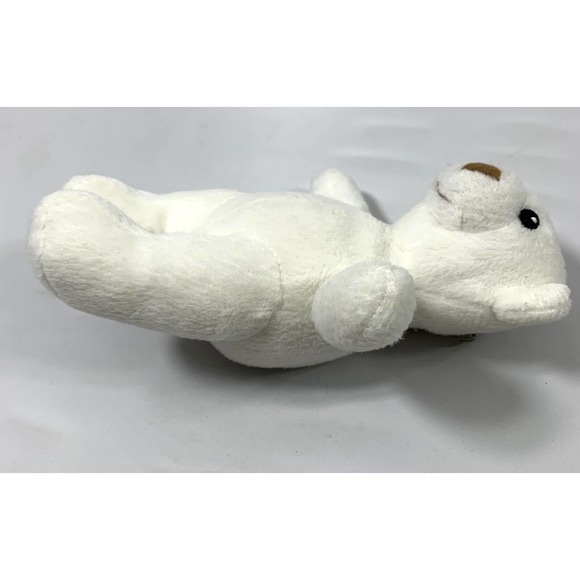 2006 Lil Luvables White Bear Spin Master Toy Teddy Fluffy Factory Hide Pocket - Picture 9 of 12